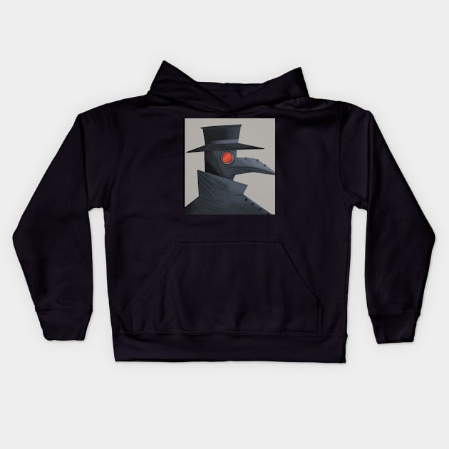 The plague mask Kids Hoodie by Luis San Vicente 